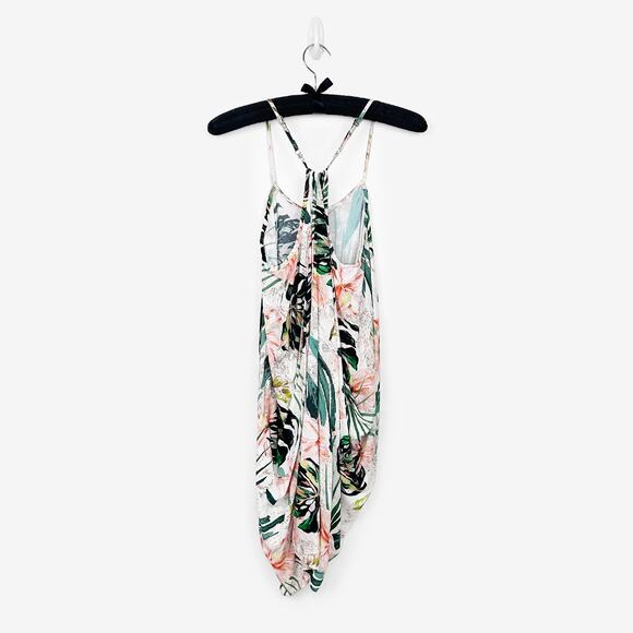 Mynah Swim Cover Up Extra Small Viscose Floral Front Tulip Beach Vacation - Picture 2 of 4
